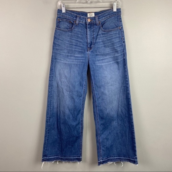 J Crew | Rayner Wide Leg High Rise Raw Hem | 27 - Picture 2 of 6
